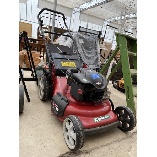 1330 - A GARDENCARE LM51SP PETROL LAWN MOWER WITH GRASS BOX BELIEVED IN WORKING ORDER BUT NO WARRANTY