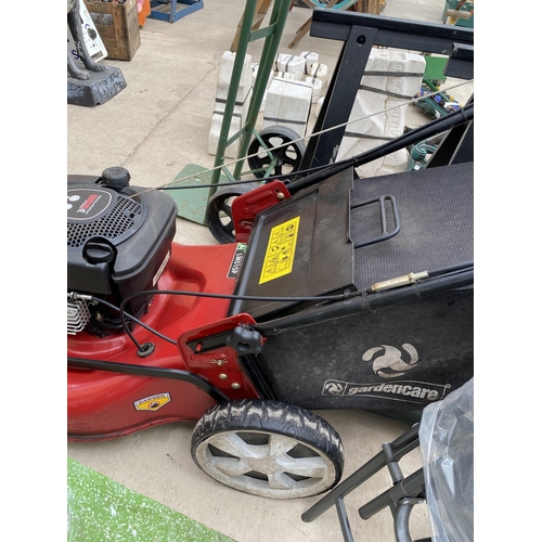 1330 - A GARDENCARE LM51SP PETROL LAWN MOWER WITH GRASS BOX BELIEVED IN WORKING ORDER BUT NO WARRANTY