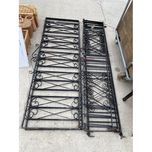 1347 - SIX SECTIONS OF DECORATIVE METAL RAILINGS