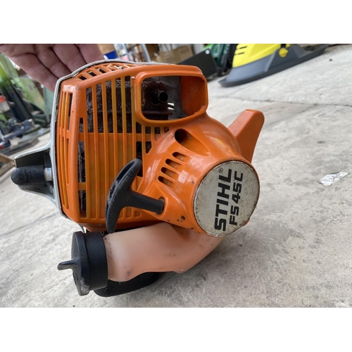 1375 - A STIHL FS45C PETROL GRASS STRIMMER BELIEVED IN WORKING ORDER BUT NO WARRANTY