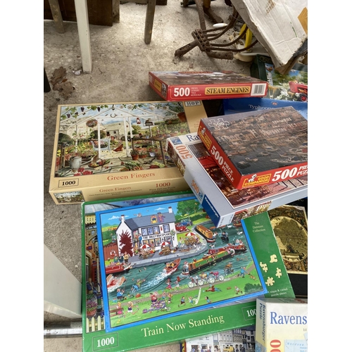 1417 - A LARGE ASSORTMENT OF VARIOUS JIGSAW PUZZLES