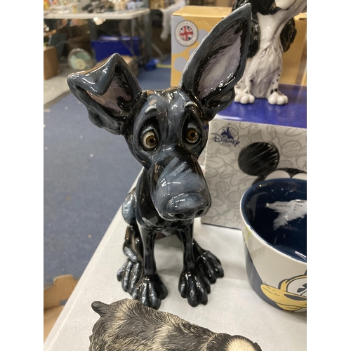 357 - A QUANTITY OF RESIN AND CERAMIC DOGS TO INCLUDE 'LITTLE PAWS' CARTOON STYLE, SPANIELS PLUS A BOXED D... 