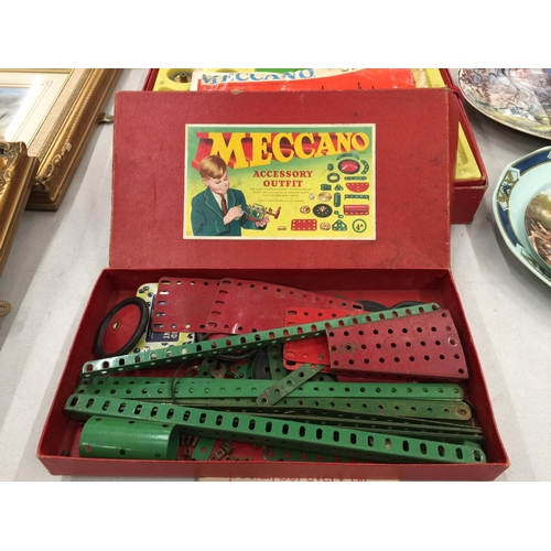 149 - TWO VINTAGE BOXED MECCANO SETS WITH INSTRUCTIONS