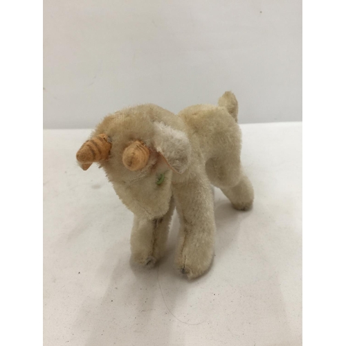 169 - A BELEIVED TO BE STEIFF GOAT HEIGHT 11CM - NO BUTTON IN EAR