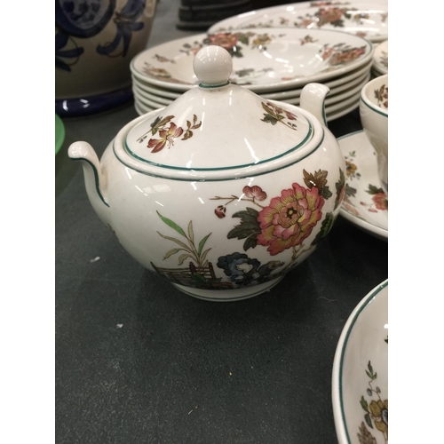 171 - A QUANTITY OF WEDGWOOD ETRURIA 'EASTERN FLOWERS' PATTERN NO.  T. K. D. 426 TO INCLUDE CUPS, SAUCERS,... 