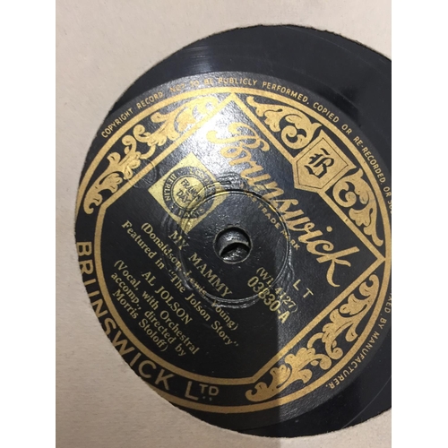 180 - A COLLECTION OF 78RPM VINYL RECORDS TO INCLUDE MAINLY AL JOLSON,