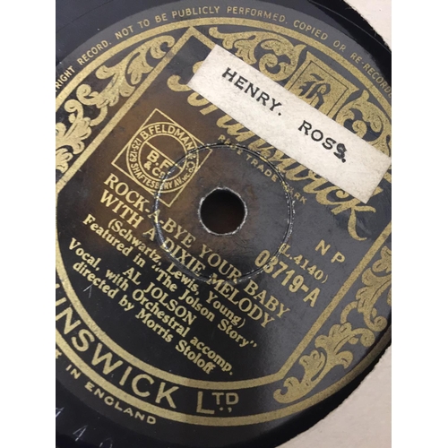 180 - A COLLECTION OF 78RPM VINYL RECORDS TO INCLUDE MAINLY AL JOLSON,