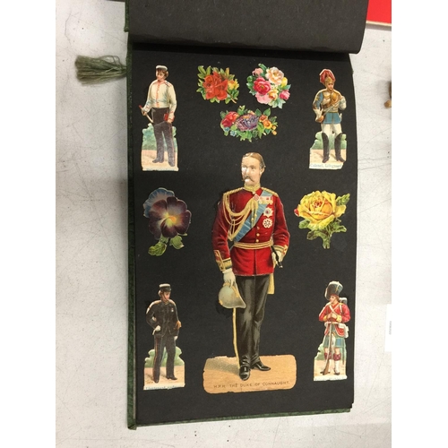 191 - A VINTAGE SCRAPBOOK FILLED WITH VICTORIAN IMAGES