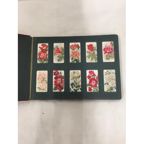 195 - A VINTAGE WILL'S CIGARETTE CARD ALBUM FULL OF FLORAL CARDS