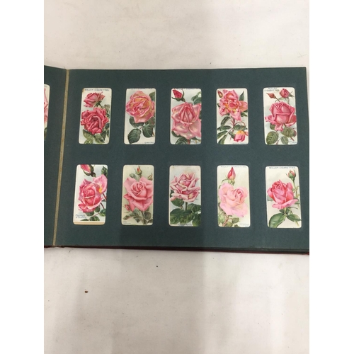 195 - A VINTAGE WILL'S CIGARETTE CARD ALBUM FULL OF FLORAL CARDS