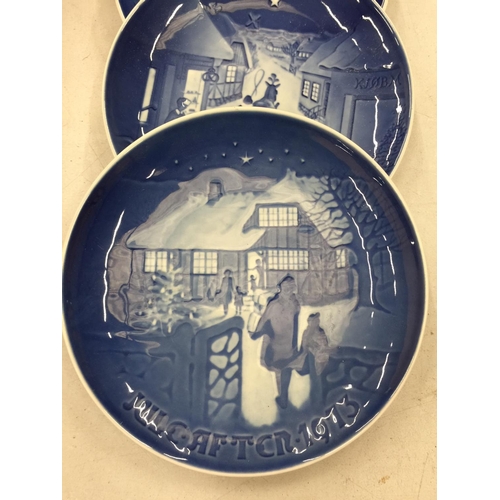 200 - SIX ROYAL COPENHAGEN CHRISTMAS PLATES TO INCLUDE 2 X 1975, 1973, 1979 AND 2 X 1974