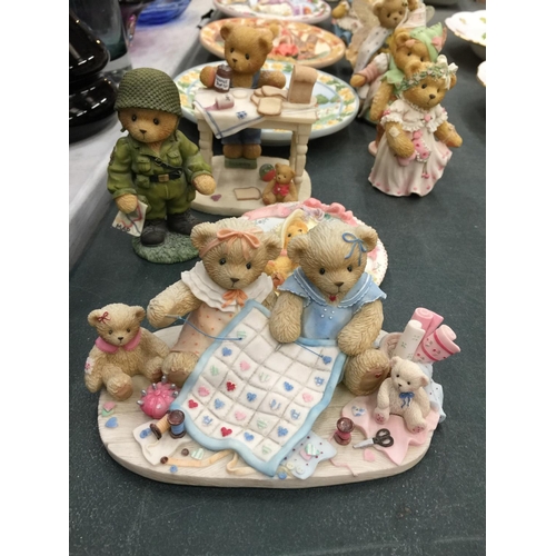 208 - ELEVEN LIMITED EDITION CHERISHED TEDDIES PLUS FOUR CHERISHED TEDDIES LIMITED EDITION WALL PLATES TO ... 