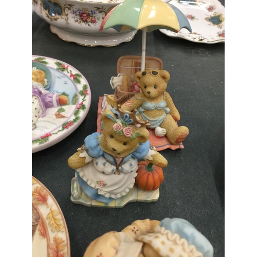 208 - ELEVEN LIMITED EDITION CHERISHED TEDDIES PLUS FOUR CHERISHED TEDDIES LIMITED EDITION WALL PLATES TO ... 