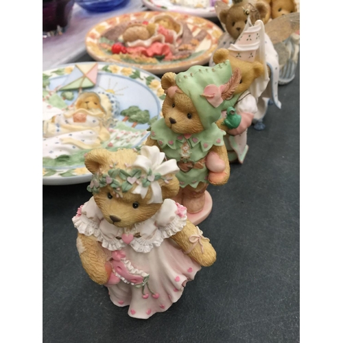 208 - ELEVEN LIMITED EDITION CHERISHED TEDDIES PLUS FOUR CHERISHED TEDDIES LIMITED EDITION WALL PLATES TO ... 