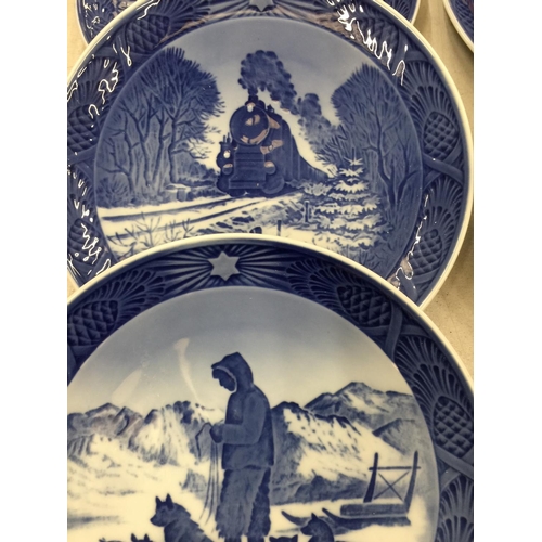 227 - A COLLECTION OF TEN ROYAL COPENHAGEN CHRISTMAS PLATES TO INCLUDE 1973, 1977, 1979, 1975, 1976, 1978