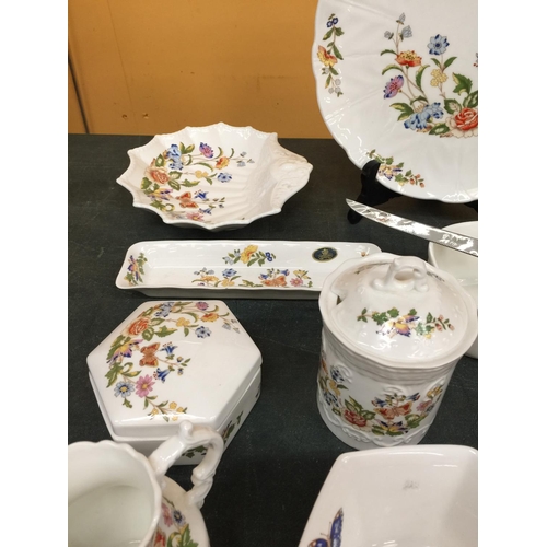 239 - A QUANTITY OF AYNSLEY CHINA 'COTTAGE GARDEN' TO INCLUDE SMALL VASES, JUGS, TRINKET BOXES, PLATES, BU... 