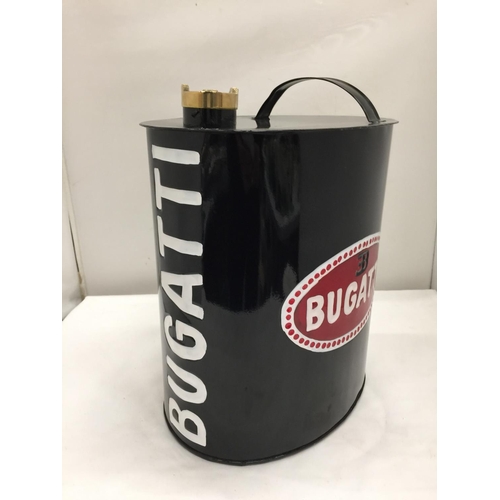 248 - A BLACK BUGATTI PETROL CAN