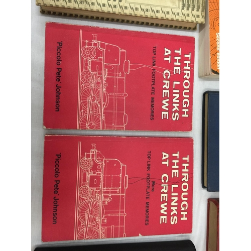 301A - NINE BOOKS ON RAILWAYS, DIESEL TRACTION, CREWE THROUGH LINKS, MATHEMATICS ETC