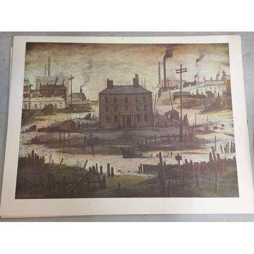 39A - A LARGE COLLECTION OF LOWRY PRINTS TO INCLUDE THE ISLAND (13 OF), THE LONDY HOUSE (3 OF) AND THE ACC... 