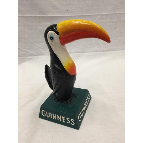 50 - A CAST GUINNESS TOUCAN FIGURE H: 19CM