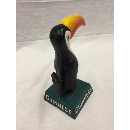 50 - A CAST GUINNESS TOUCAN FIGURE H: 19CM