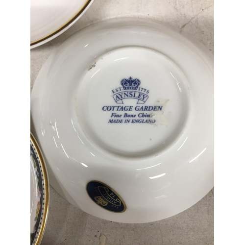 464 - A COLLECTION OF CHINA ITEMS TO INCLUDE AYNSLEY 'COTTAGE GARDEN', WEDGWOOD PIN TRAYS, TRINKET DISH, E... 