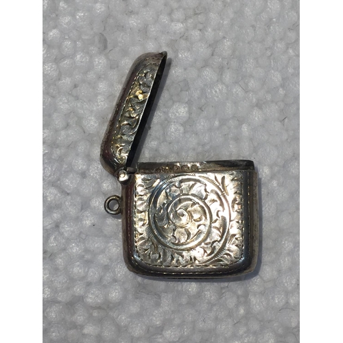 669 - A SILVER BIRMINGHAM VESTA CASE