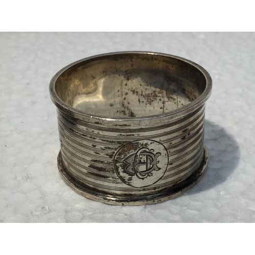 672 - TWO VINTAGE SILVER BIRMINGHAM HALLMARKED NAPKIN RINGS WEIGHT 28 GRAMS