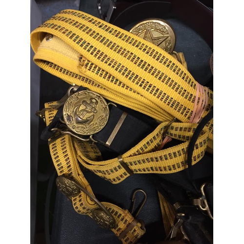 802 - SIX LEATHER BELTS AND HOLSTERS