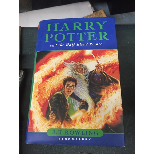 804 - FIVE HARRY POTTER BOOKS TO INCLUDE THE GOBLET OF FIRE, HALF BLOOD PRINCE, ETC