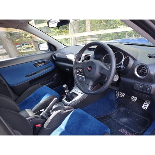 155 - SUBARU IMPREZA STI TYPE UK 2007 IN WORLD RALLY BLUE, MOT UNTIL JANUARY 2023. GENUINE 113000 MILES. G... 