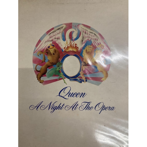 361 - SIX VINTAGE QUEEN 33RPM LP VINYL RECORDS, A NIGHT AT THE OPERA, A DAY AT THE RACES, NEWS OF THE WORL... 