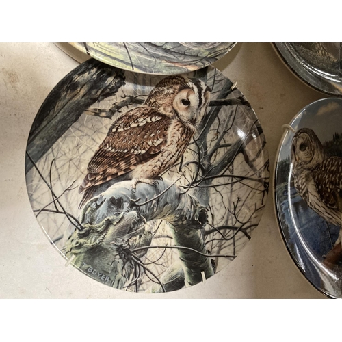 373 - A COLLECTION OF OWL PLATES BY DANBURY MINT NAMED THE 