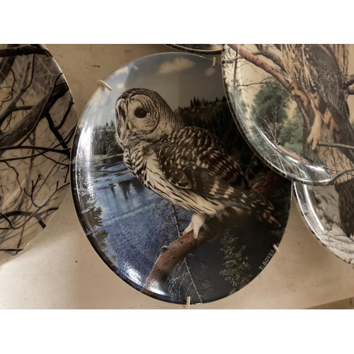 373 - A COLLECTION OF OWL PLATES BY DANBURY MINT NAMED THE 