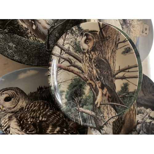 373 - A COLLECTION OF OWL PLATES BY DANBURY MINT NAMED THE 