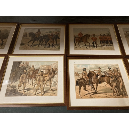 375 - A SET OF TWELVE RICHARD SIMPKIN COLONIAL MILITARY PRINTS