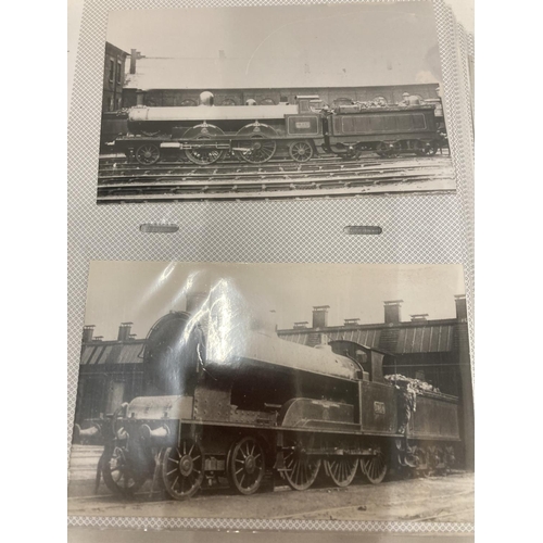 397 - AN ALBUM CONTAINING 200 VINTAGE STEAM ENGINE PHOTOS