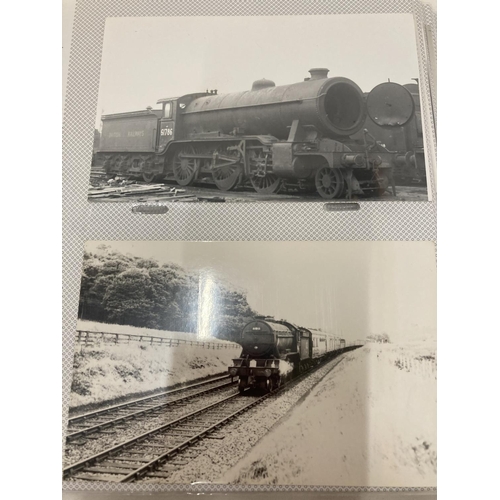 397 - AN ALBUM CONTAINING 200 VINTAGE STEAM ENGINE PHOTOS