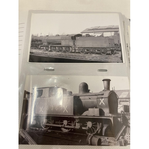 397 - AN ALBUM CONTAINING 200 VINTAGE STEAM ENGINE PHOTOS