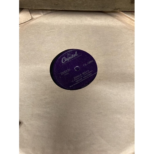 838 - A QUANTITY OF 78 RPM CHRISTMAS RECORDS PLUS DICKENS A CHRISTMAS CAROL ON 33 RPM VINYL