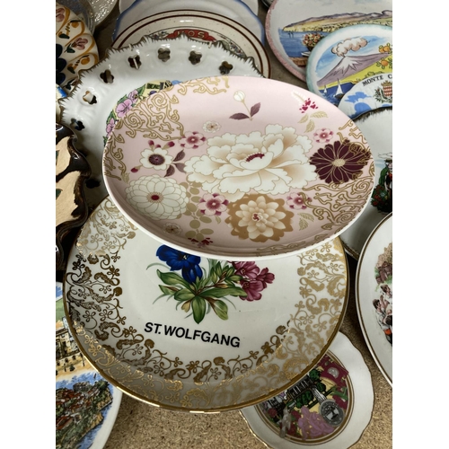 842 - A LARGE QUANTITY OF CABINET PLATES TO INCLUDE SOUVENIR PLATES, ETC