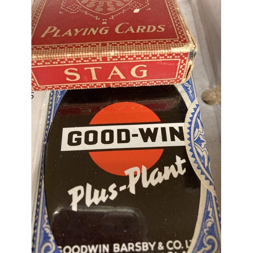 854 - A QUANTITY OF VINTAGE PLAYING CARDS