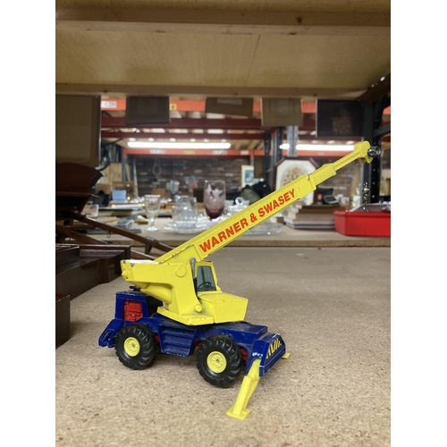 894 - A CORGI MAJOR METAL 'WARNER AND SWASEY' YELLOW AND BLUE CRANE