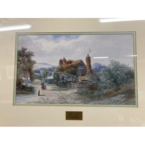 897 - T HARVEY (BRITISH 19TH CENTURY) PAIR OF WATERCOLOURS, 'NEAR ONGAR' AND 'NEAR ST KEVERN CORNWALL', SI... 