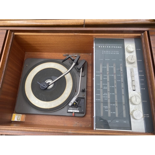 2680 - A MARCONIPHONE RADIOGRAM WITH GARRARD DECK