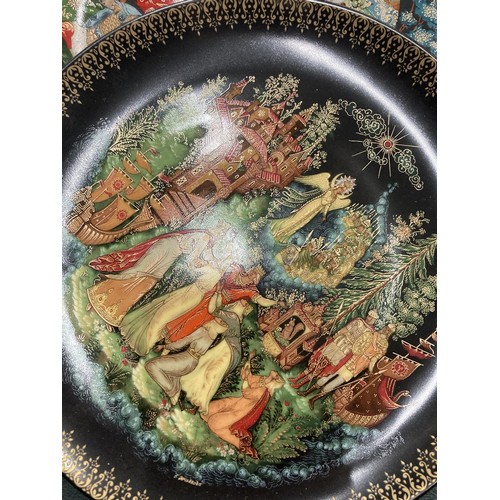 296 - TEN EASTERN EUROPEAN CABINET PLATES FEATURING FAIRYTALE SCENES