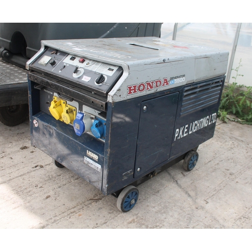 101 - HONDA GENERATOR EX5500 PETROL240V AND 110V GOOD WORKING ORDER  NO VAT