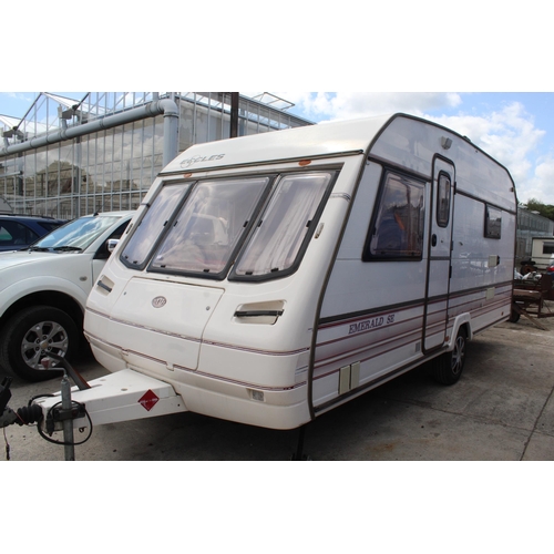 151 - ECCLES 4 BERTH CARAVAN  LARGE A WING    NO VAT