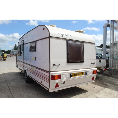 151 - ECCLES 4 BERTH CARAVAN  LARGE A WING    NO VAT