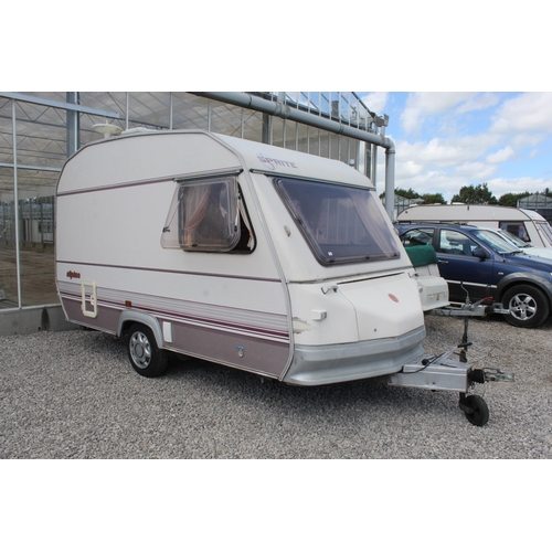 156 - SPRITE ALPINE 4 BERTH CARAVAN  LITTLE USED   NO VAT